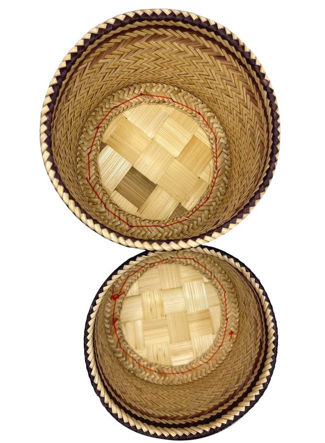 CraftCurl Bamboo Rice Steamer serving Basket kratip Container Handmade Kitchen Decor Design with stand- Handwoven use for steam Sticky Rice in Thai Thailand Laos (4.5 Inches) - Image 5